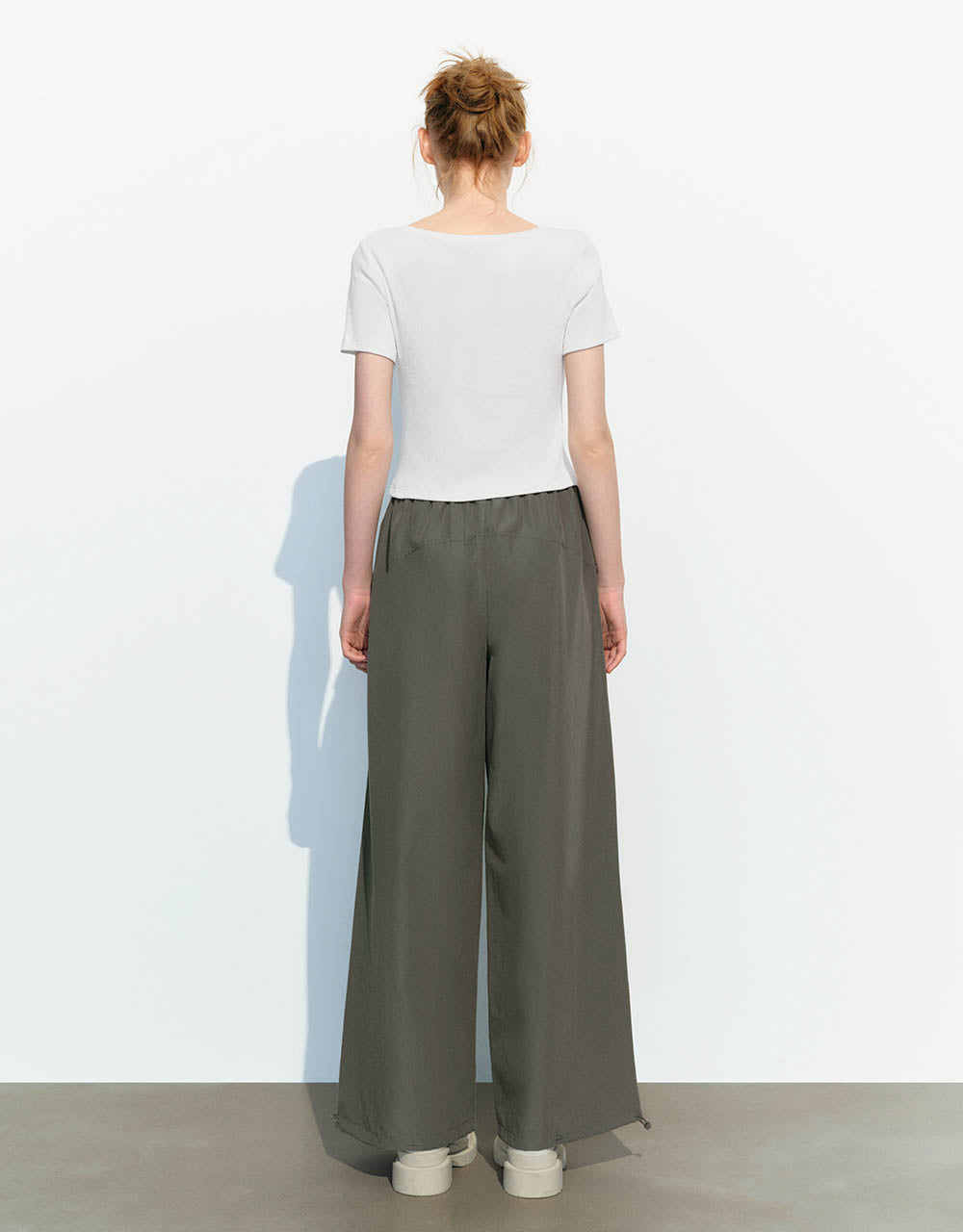 Letter Printed Crew Neck Skinny T-Shirt