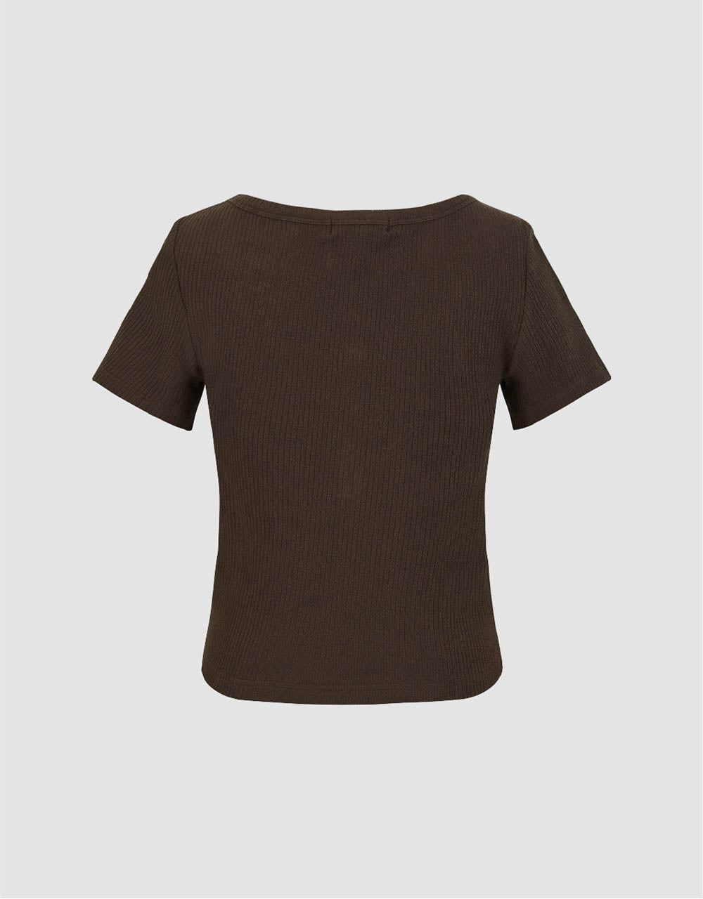 Letter Printed Crew Neck Skinny T-Shirt