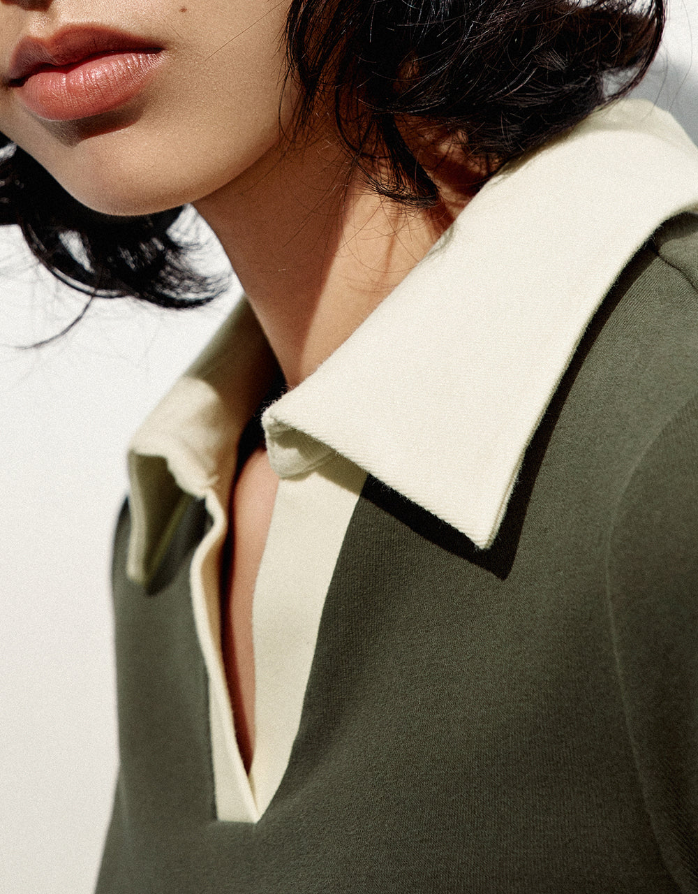 Lace Up Skinny Knitted T-Shirt