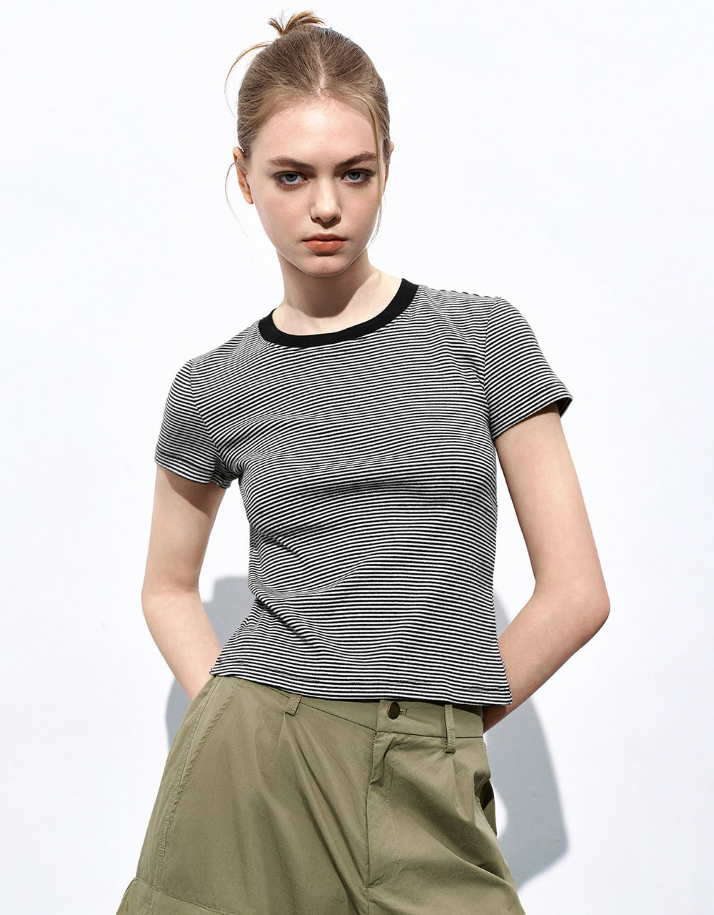 Crew Neck Skinny T-Shirt