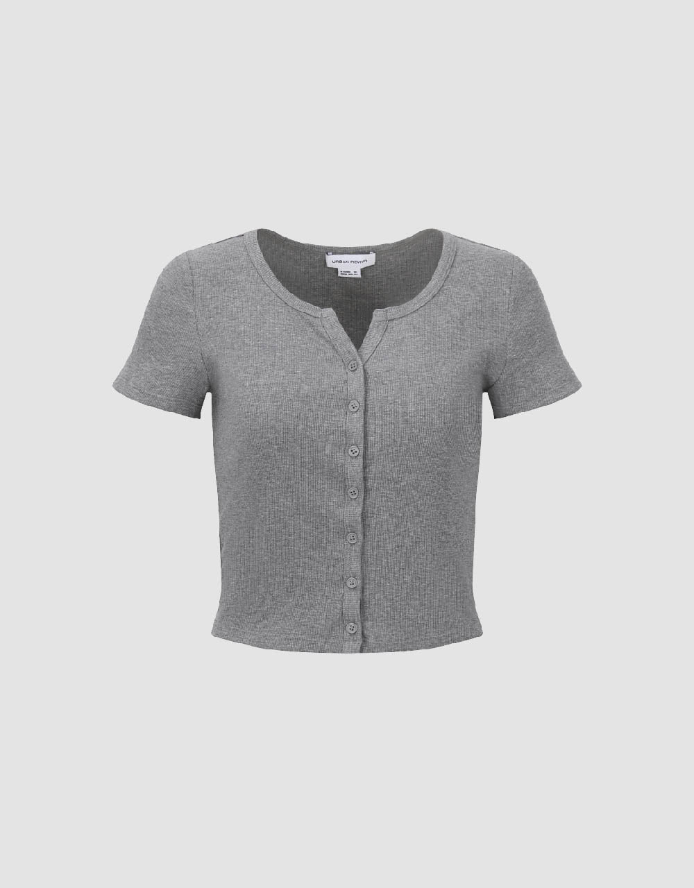 Notch Neck Skinny T-Shirt