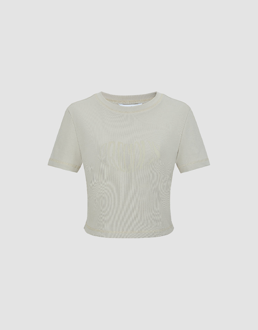 Letter Printed Crew Neck Skinny T-Shirt