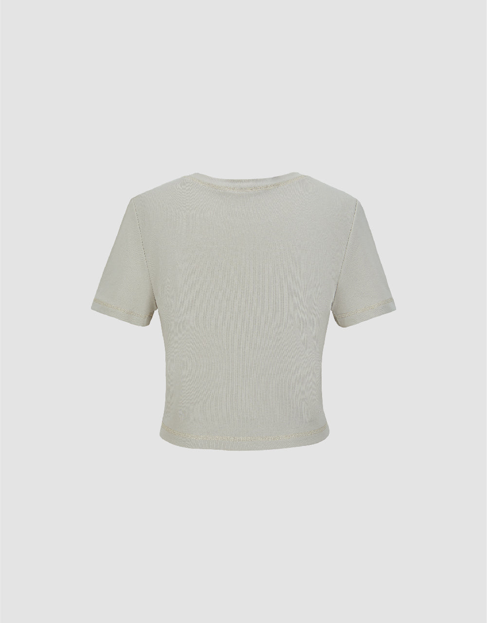 Letter Printed Crew Neck Skinny T-Shirt