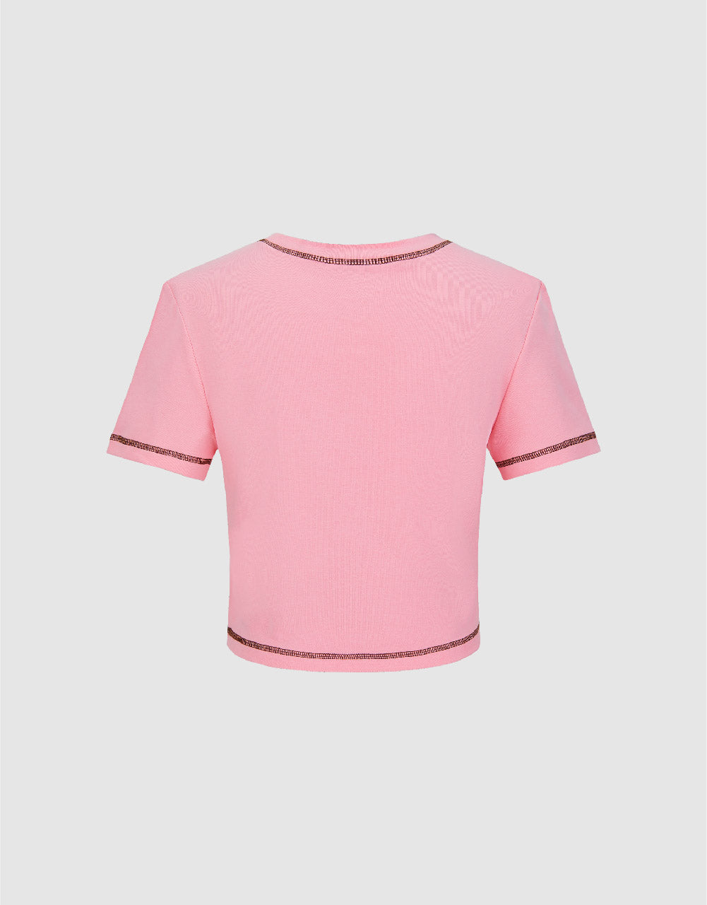 Letter Printed Crew Neck Skinny T-Shirt