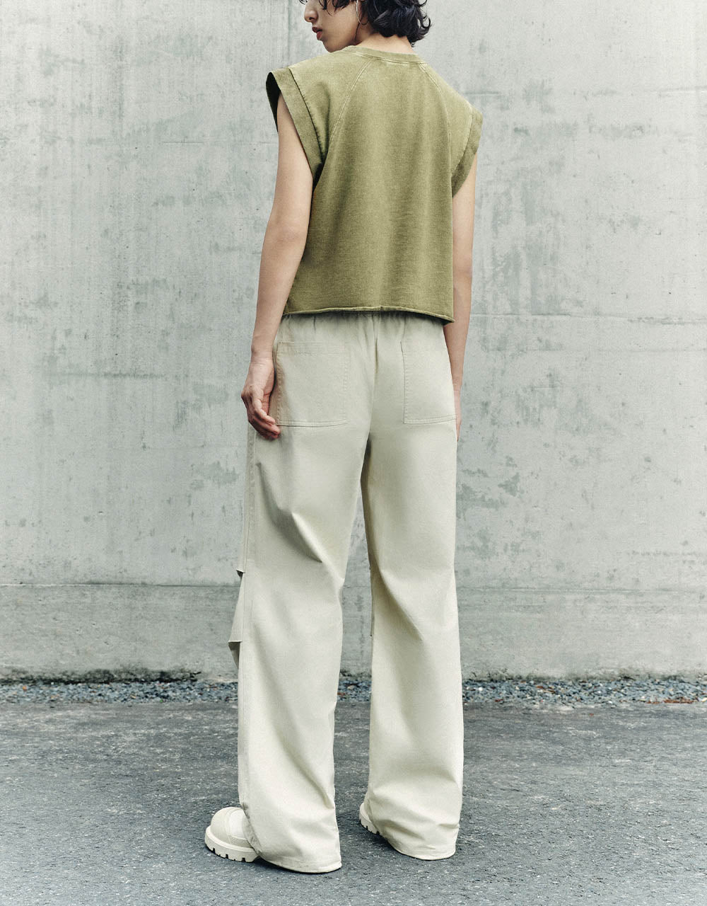 Letter Printed Crew Neck Tank Top