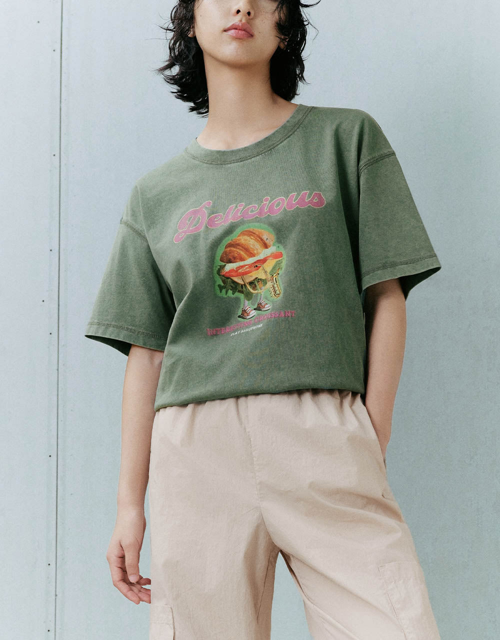 Printed Crew Neck Loose T-Shirt