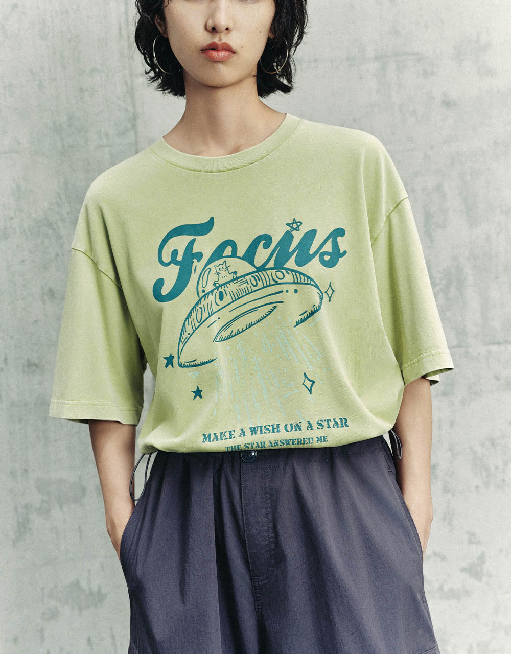 Printed Crew Neck Loose T-Shirt