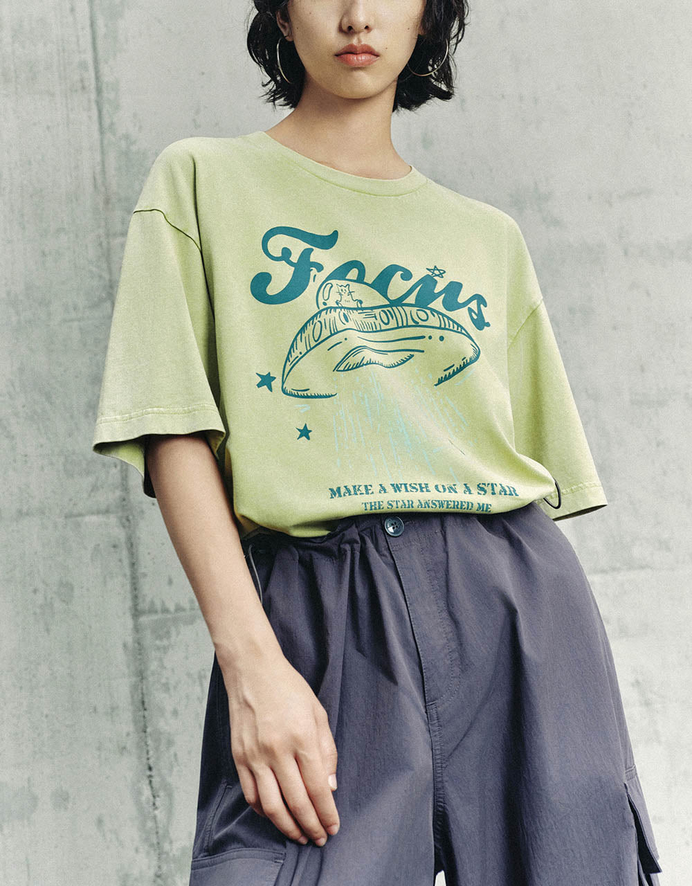 Printed Crew Neck Loose T-Shirt