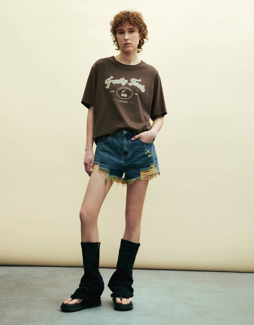 Printed Crew Neck Loose T-Shirt