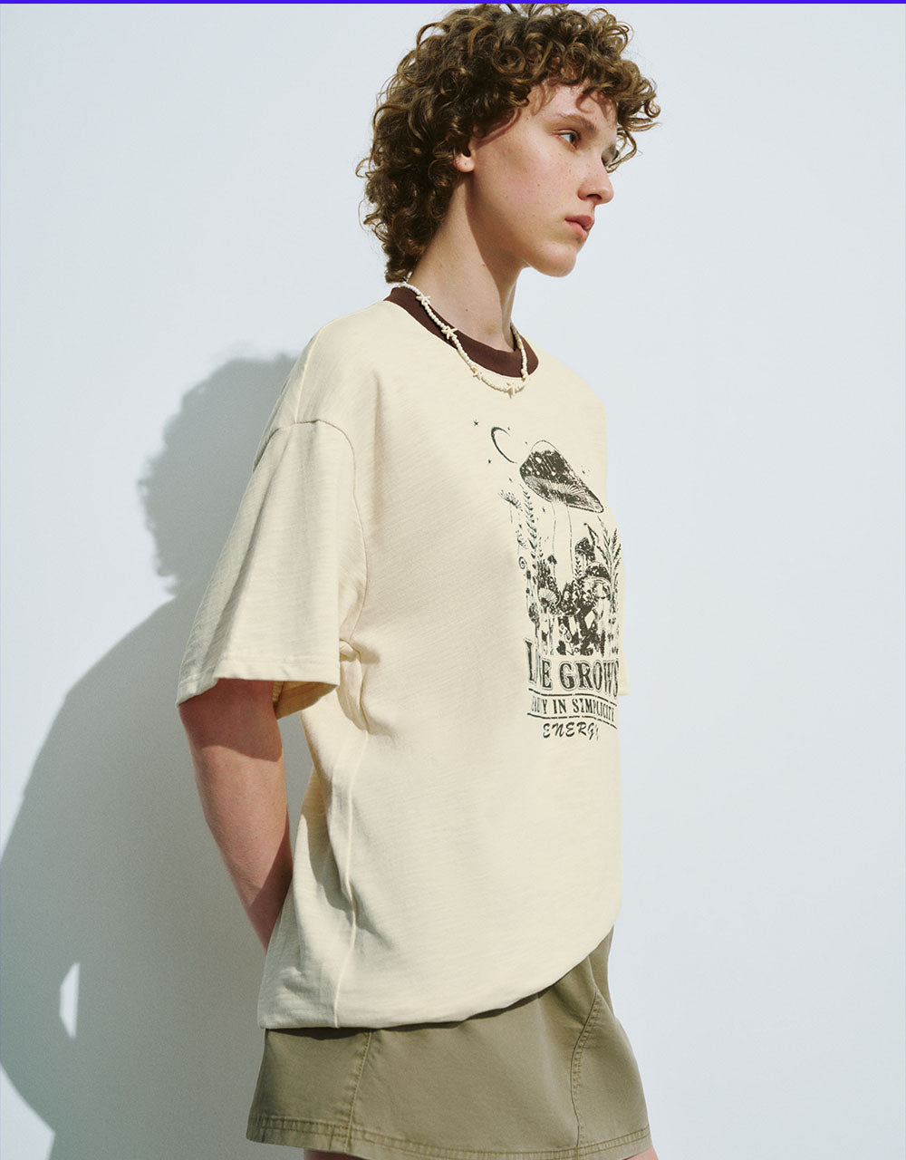 Printed Crew Neck Loose T-Shirt