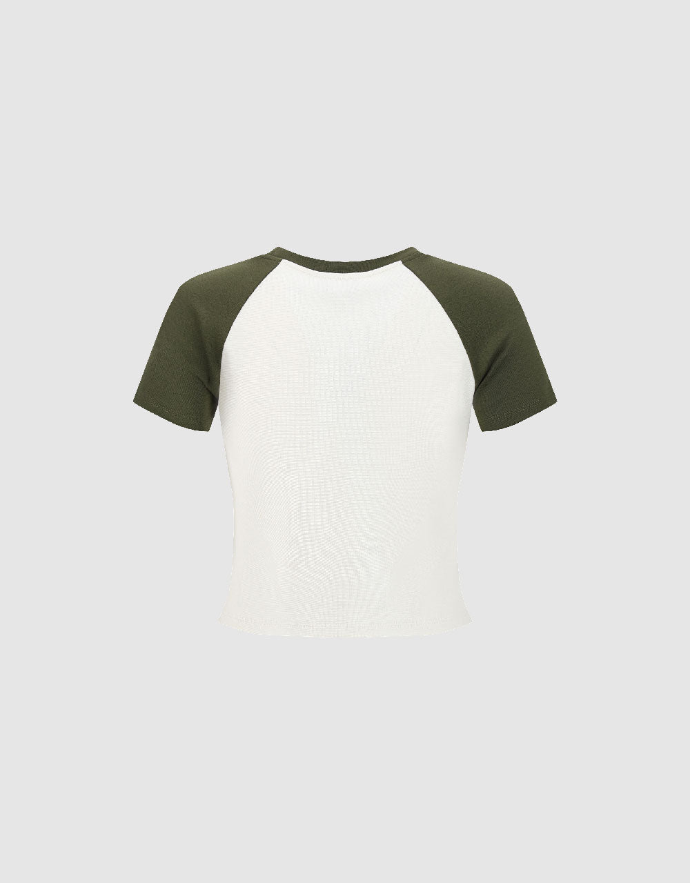 Raglan Sleeve Crew Neck Skinny T-Shirt