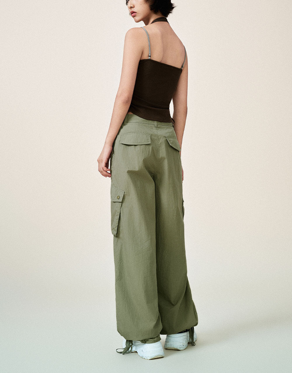 Letter Printed Halter Neck Tank Top