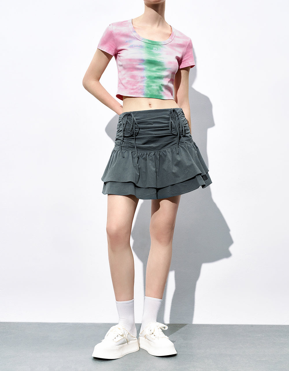 Lace Décor Mini A-Line Skirt