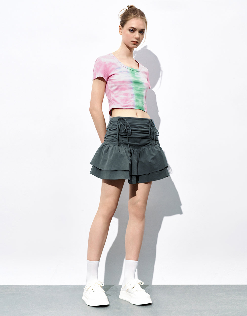 Lace Décor Mini A-Line Skirt