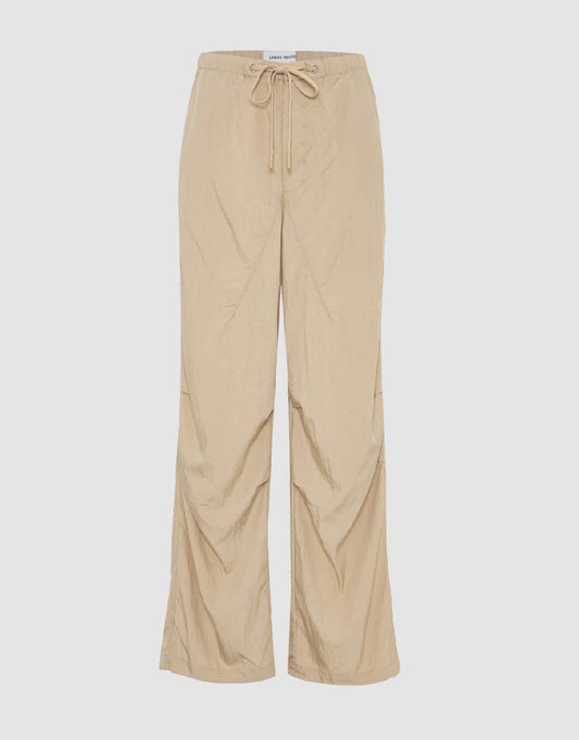 Drawstring Waist Wide-Leg Pants