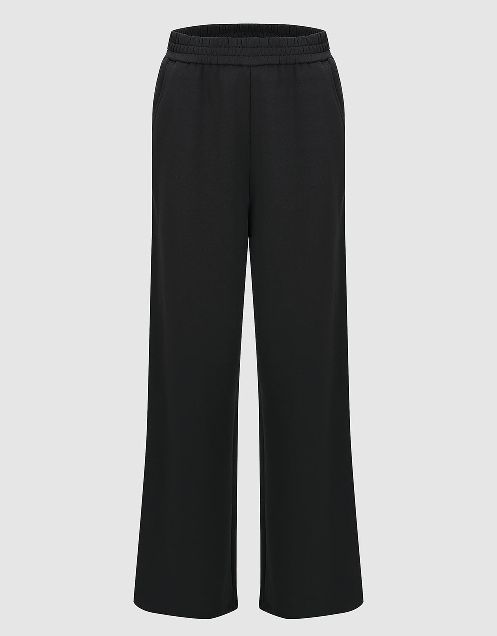 Elastic Waist Knitted Wide-Leg Pants