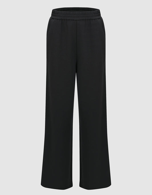 Elastic Waist Knitted Wide-Leg Pants