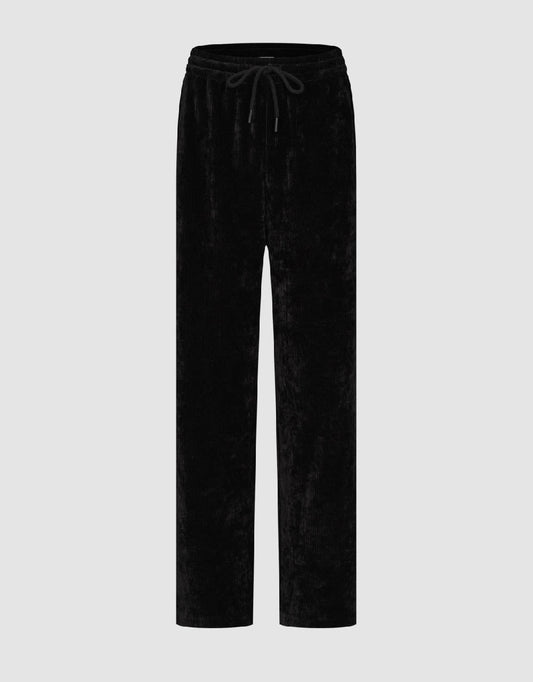 Drawstring Waist Knitted Straight Pants