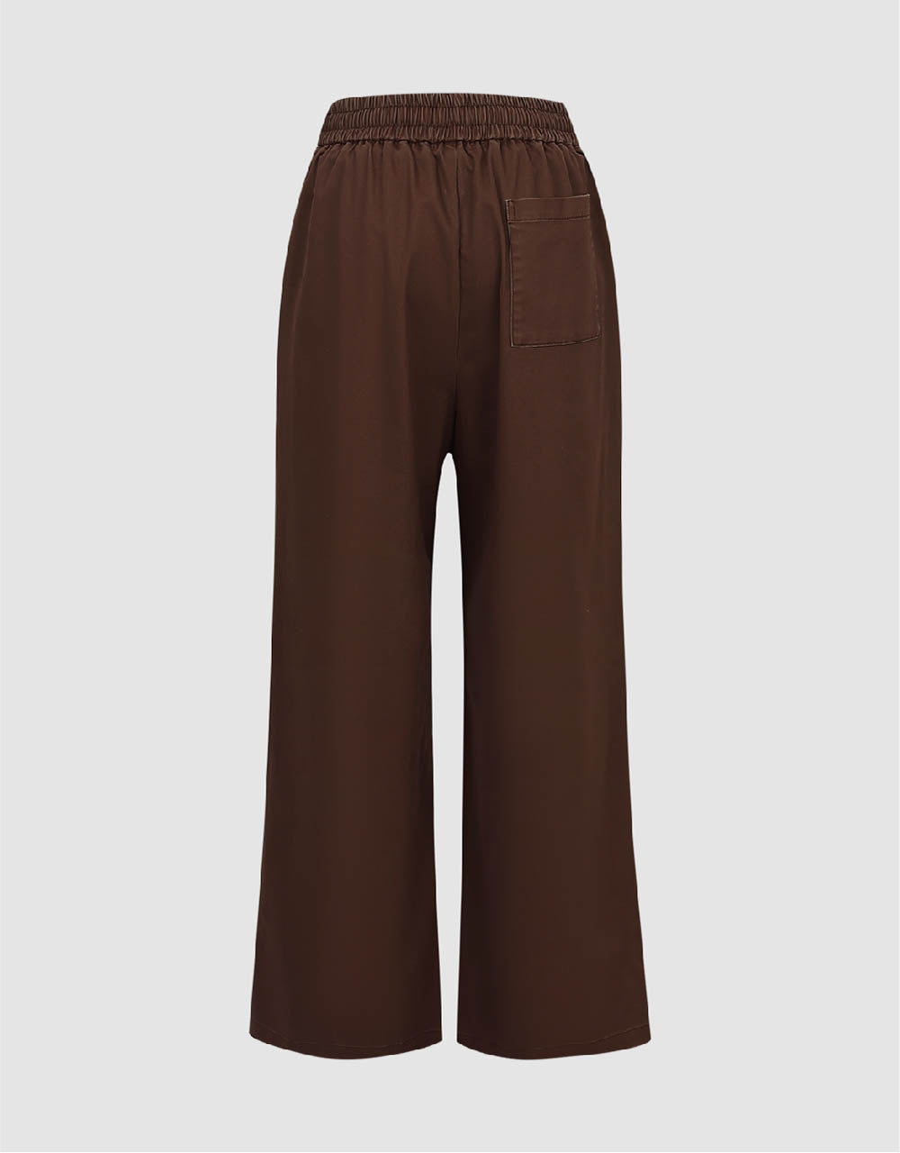 Drawstring Waist Wide-Leg Pants