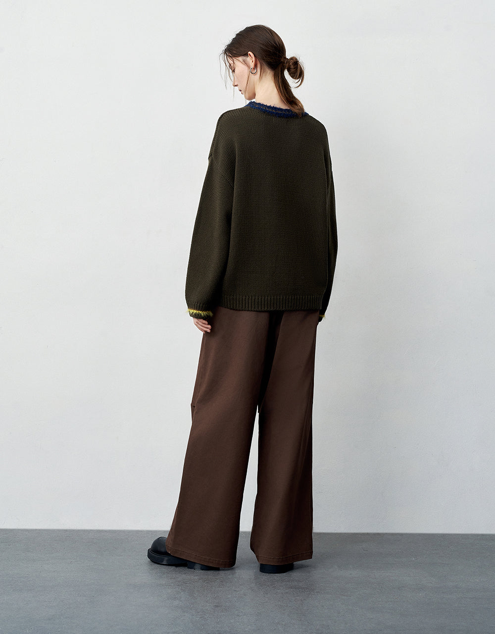 Drawstring Waist Wide-Leg Pants