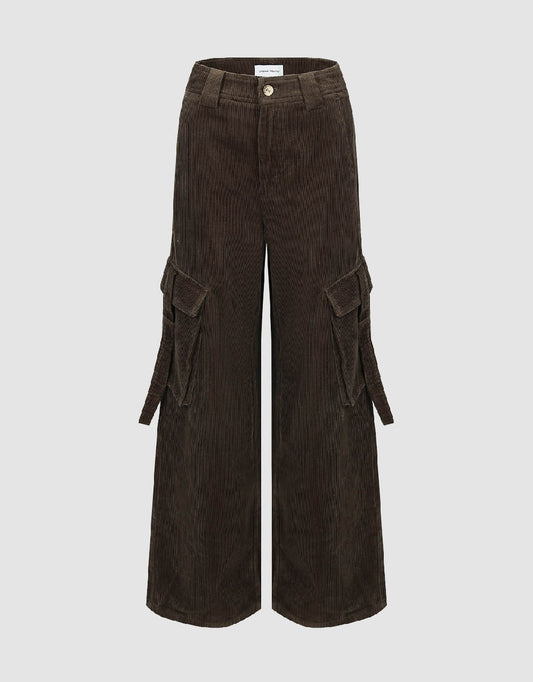 Wide-Leg Pants With Pockets