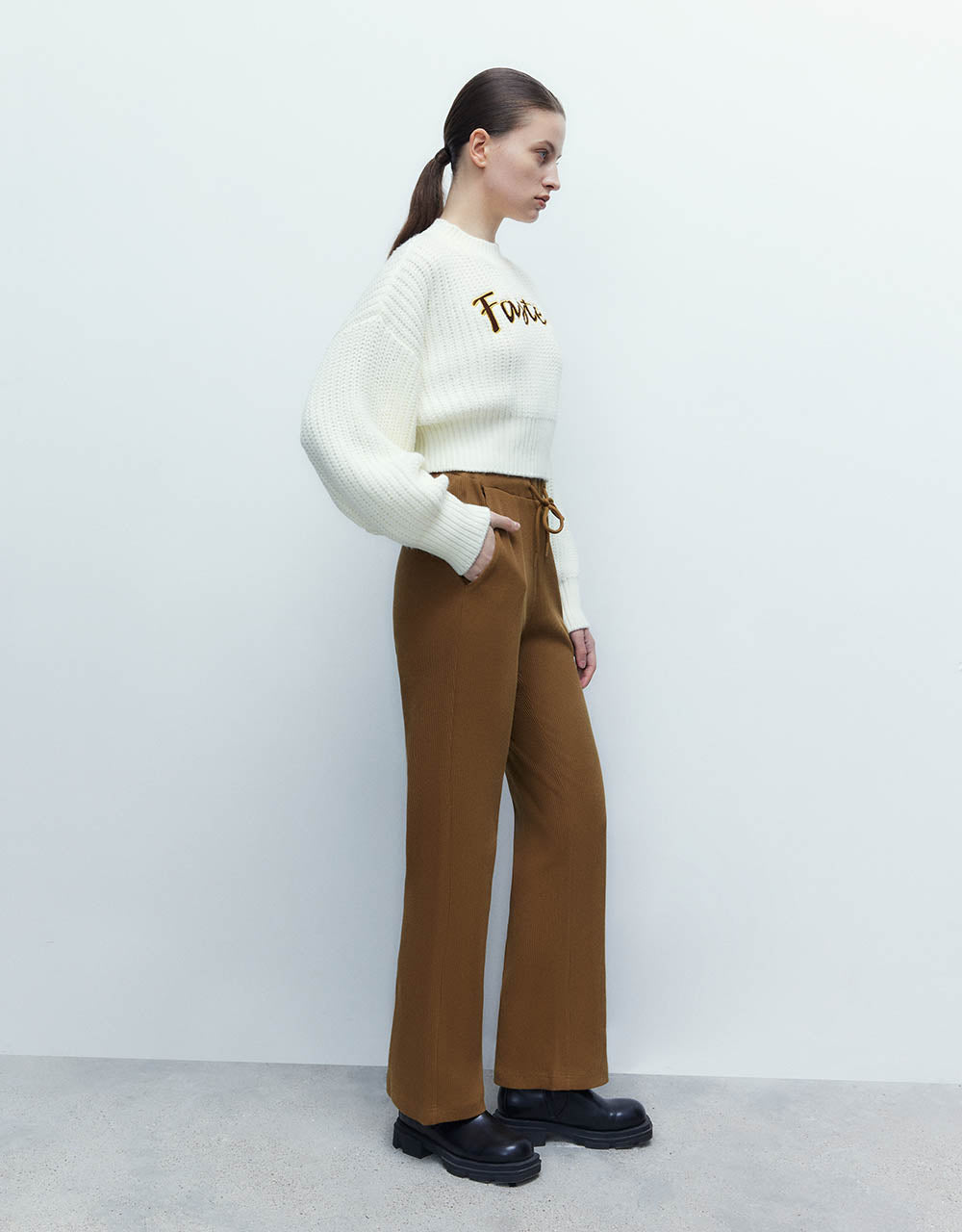 Knitted Flare Pants