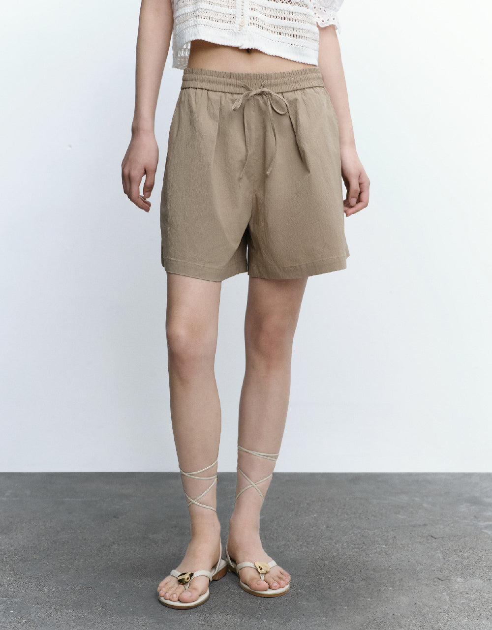 Drawstring Waist Oversized Shorts