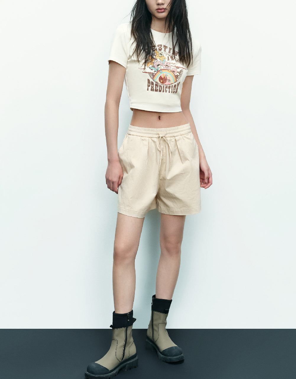 Drawstring Waist Oversized Shorts