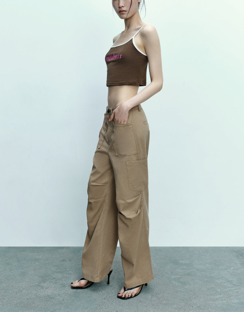 Multi-Pocket Wide-Leg Pants