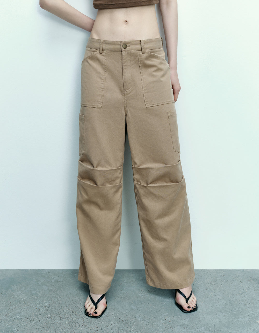 Multi-Pocket Wide-Leg Pants