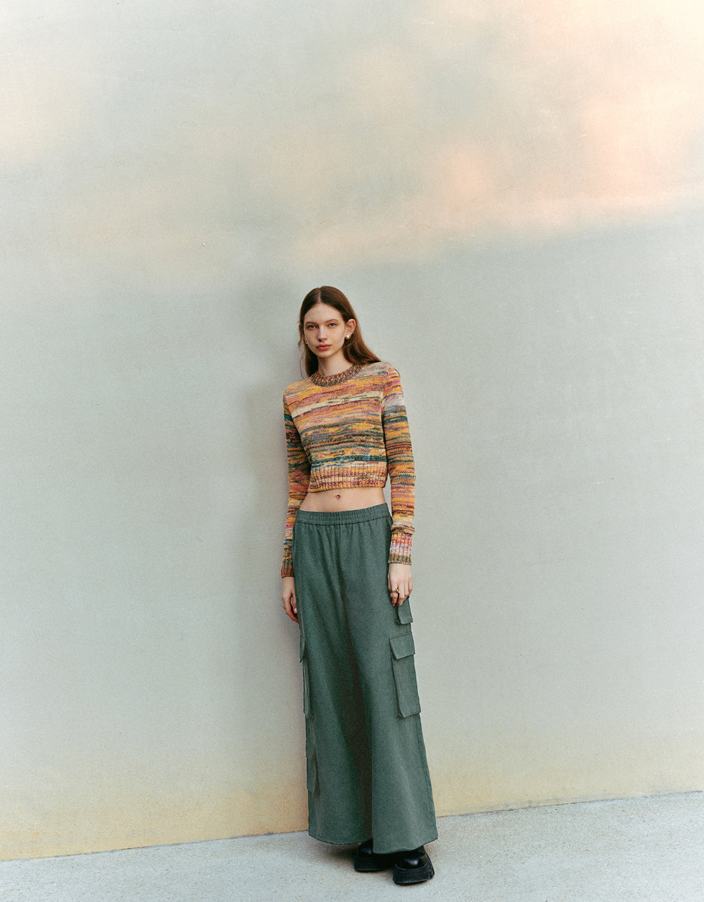 Elastic Waist Wide-Leg Pants