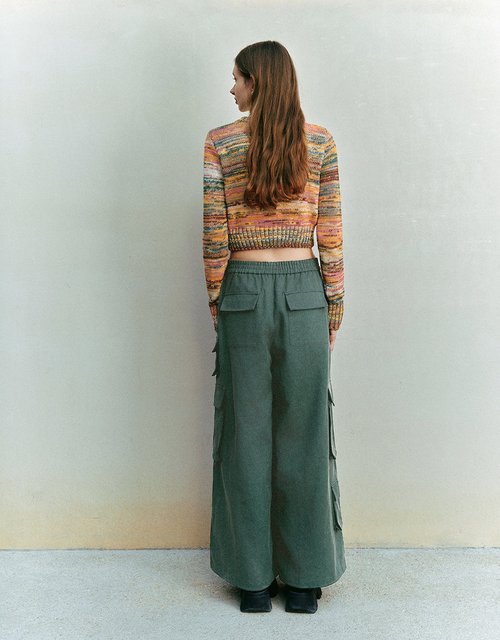 Elastic Waist Wide-Leg Pants