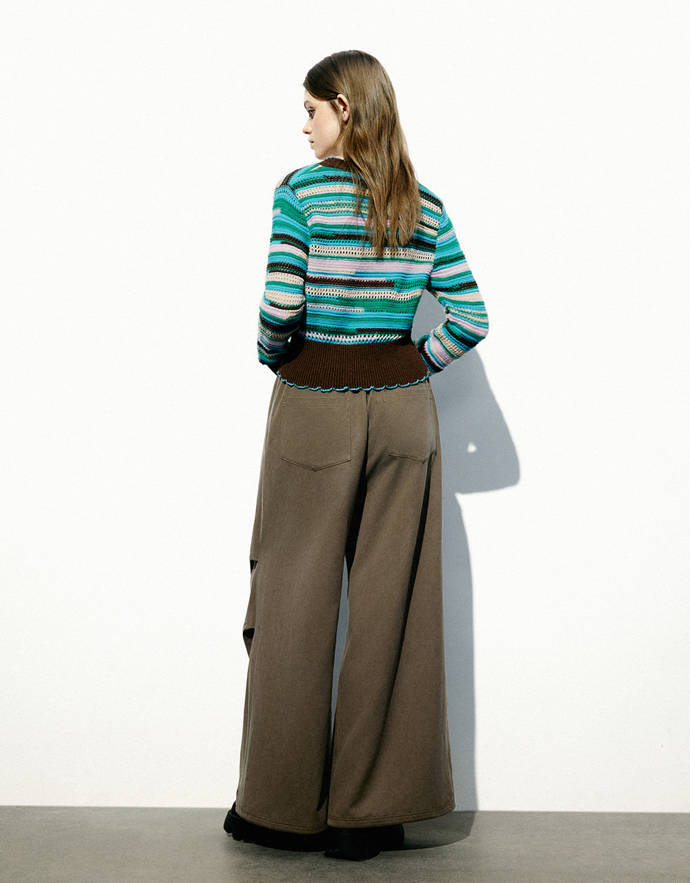 Drawstring Waist Wide-Leg Pants