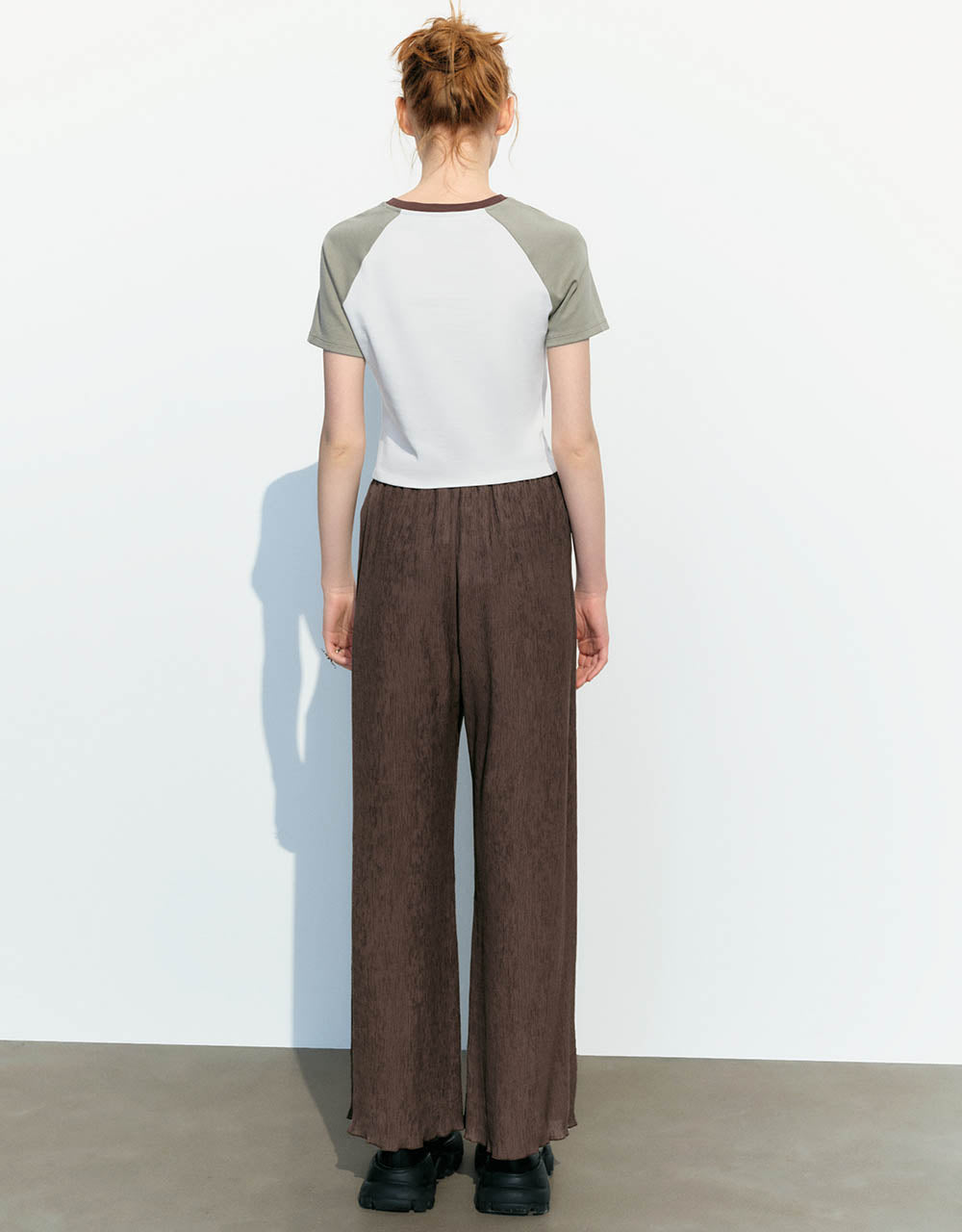 Drawstring Waist Straight Pants