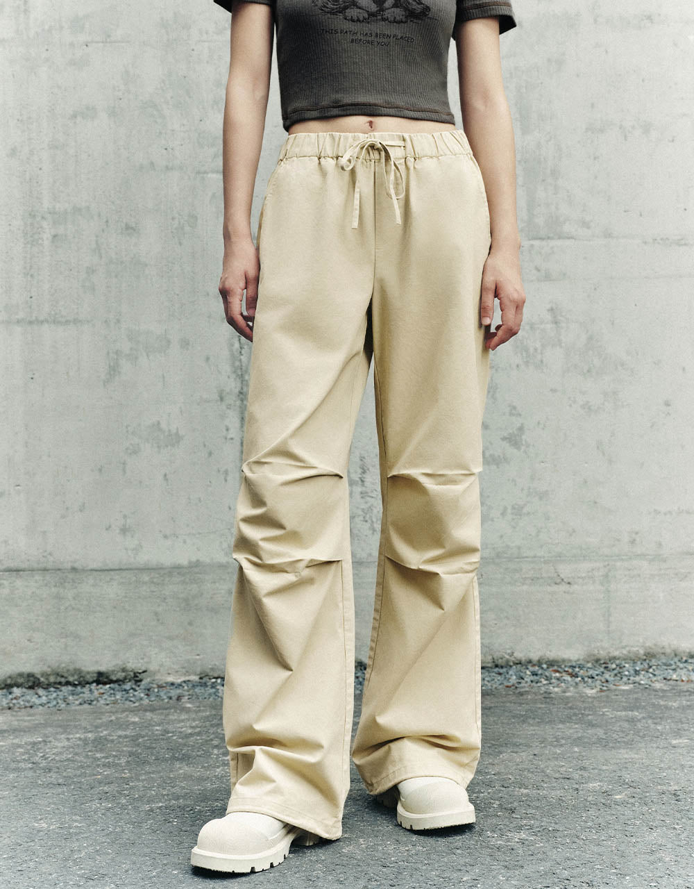 Drawstring Waist Jogger Pants