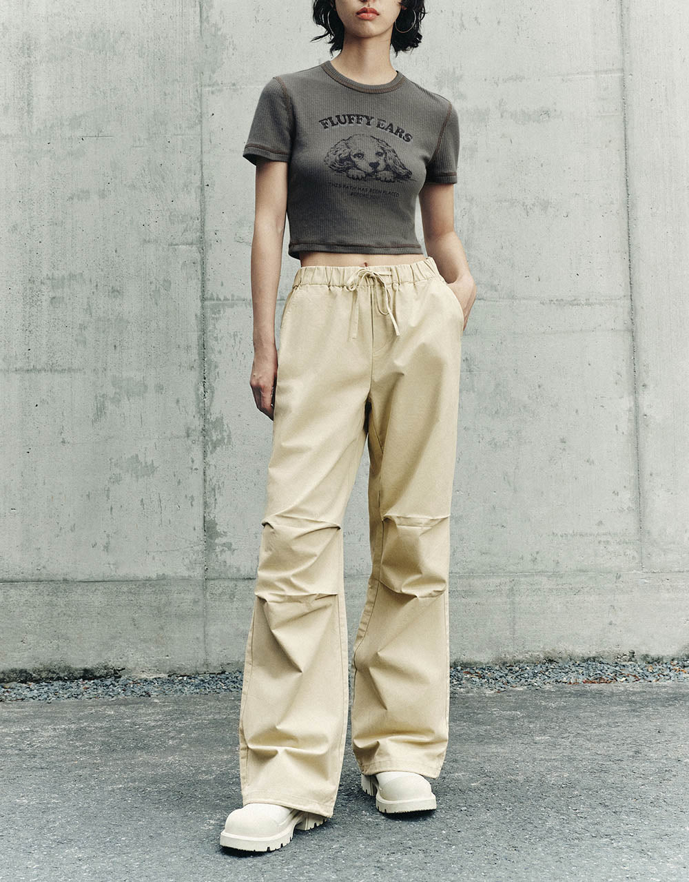 Drawstring Waist Jogger Pants