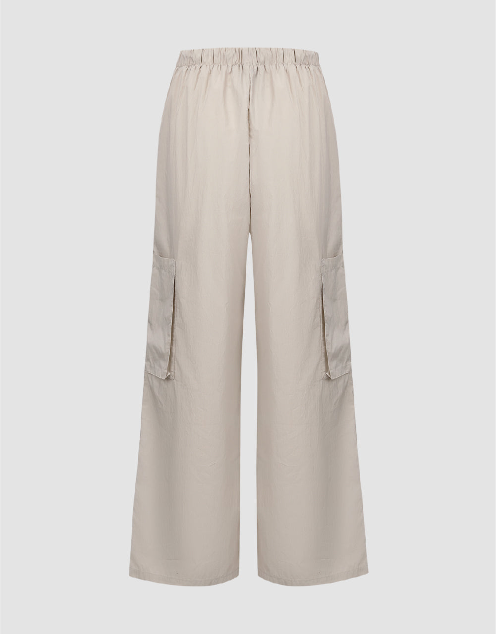 Drawstring Waist Wide-Leg Pants