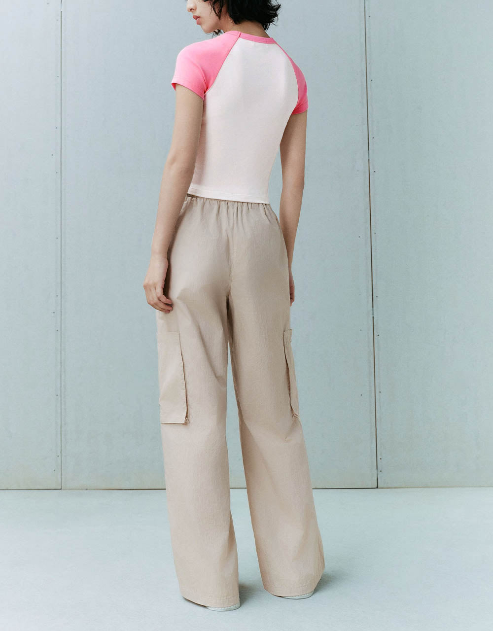 Drawstring Waist Wide-Leg Pants