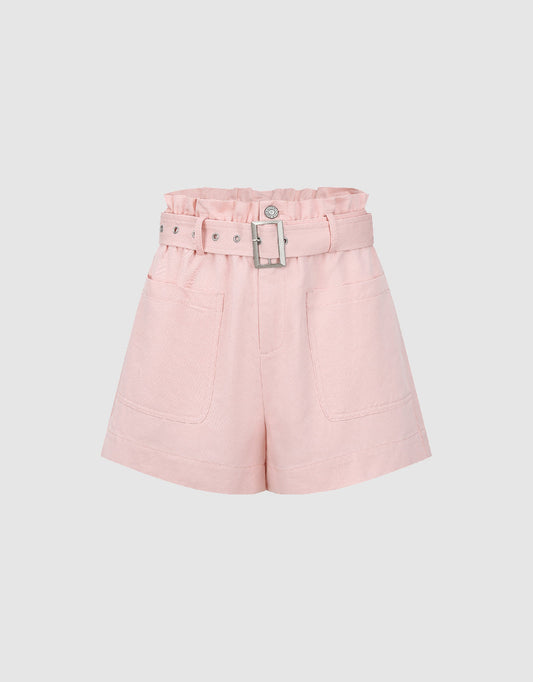 Loose Shorts With Belt