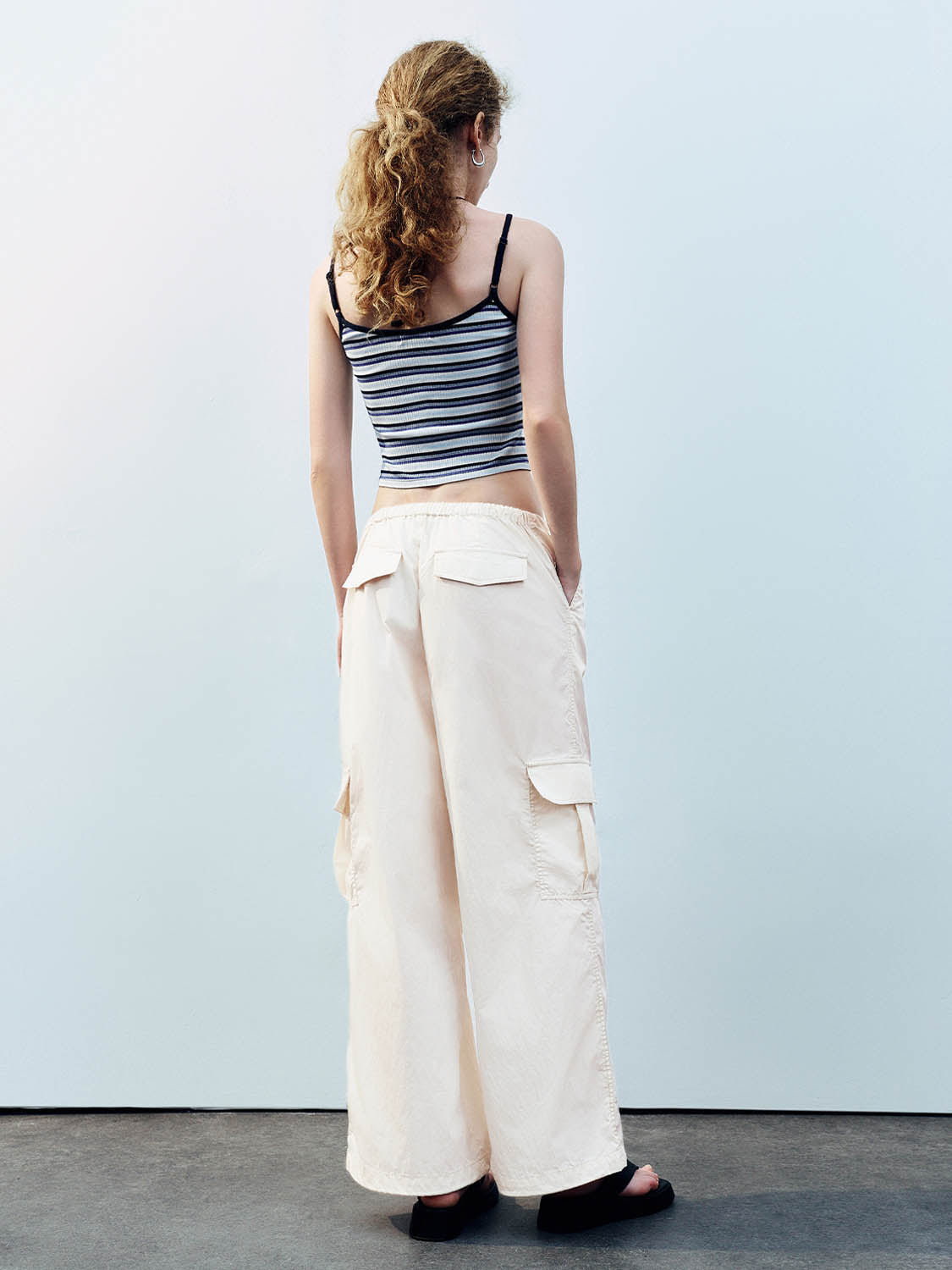 Drawstring Waist Straight Pants