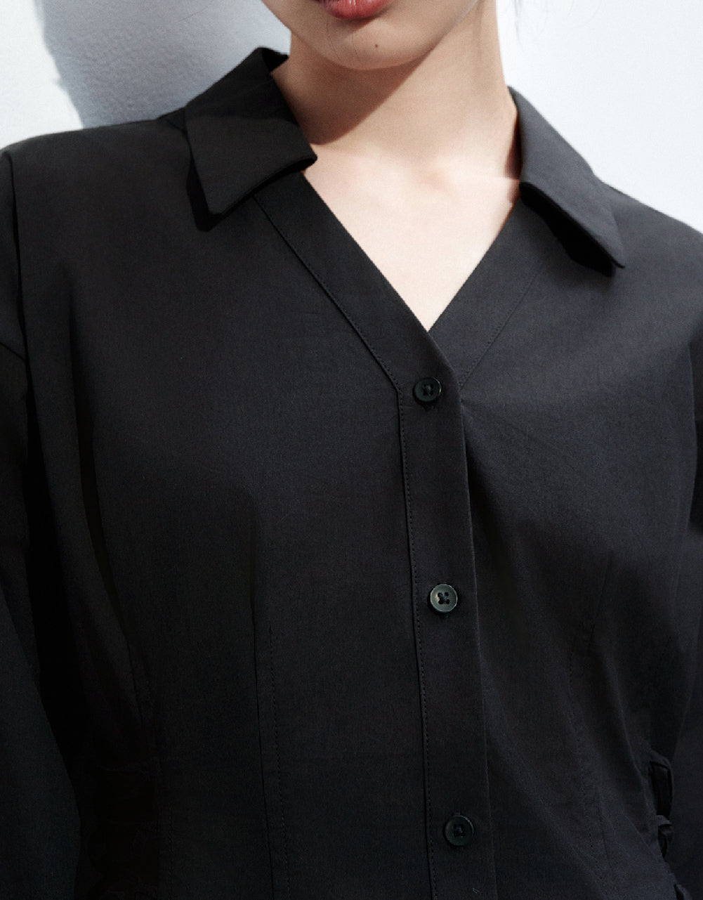 Lace Up Side Skater Shirt Dress