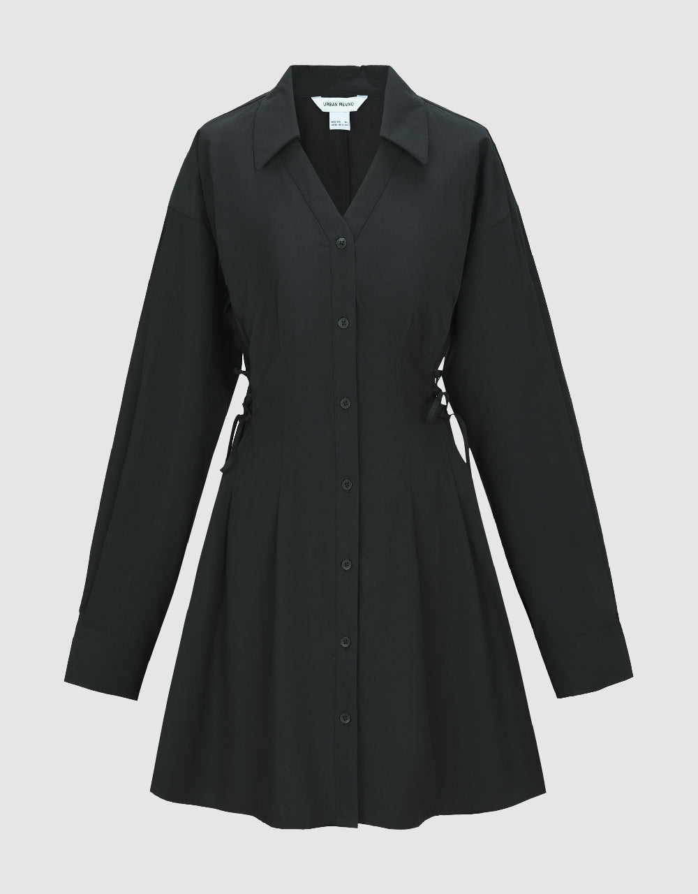 Lace Up Side Skater Shirt Dress