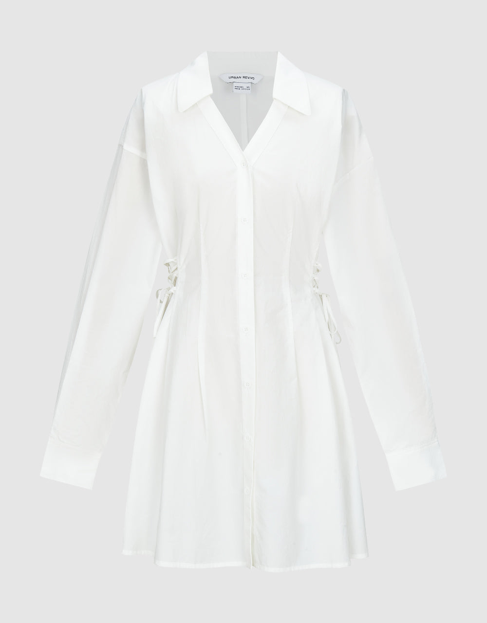 Lace Up Side Skater Shirt Dress