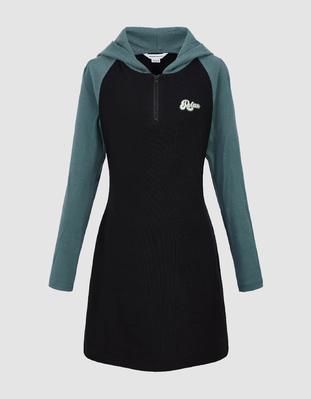 Raglan Sleeve Hooded Skinny Dress