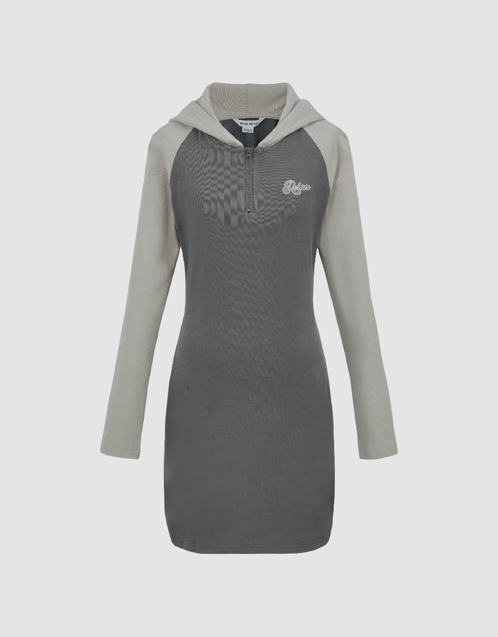 Raglan Sleeve Hooded Skinny Dress