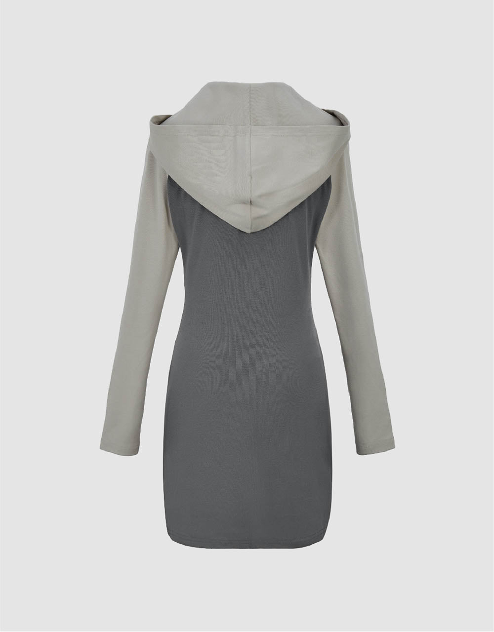 Raglan Sleeve Hooded Skinny Dress