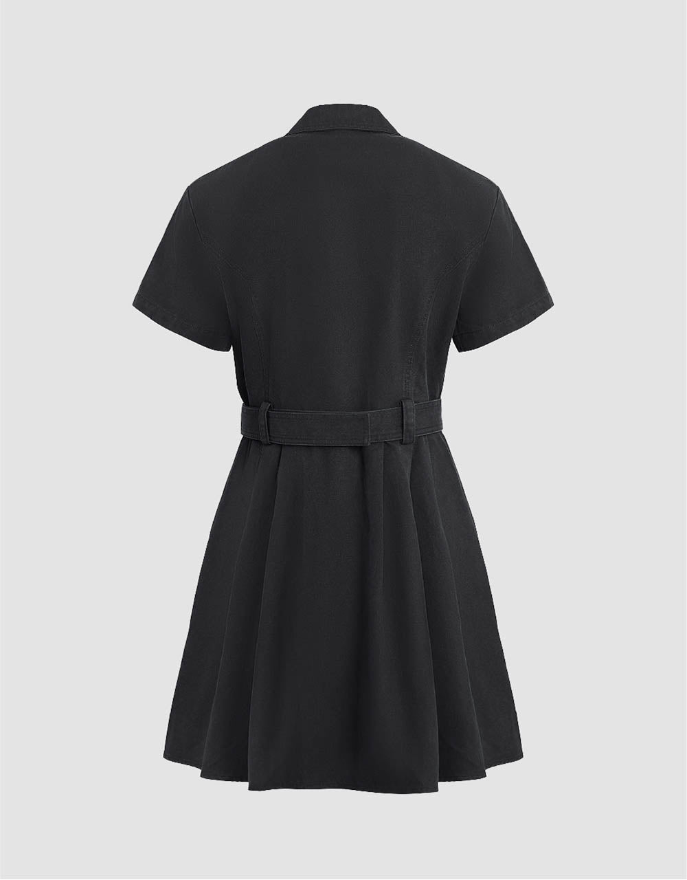 Pleated Mini Skater Dress