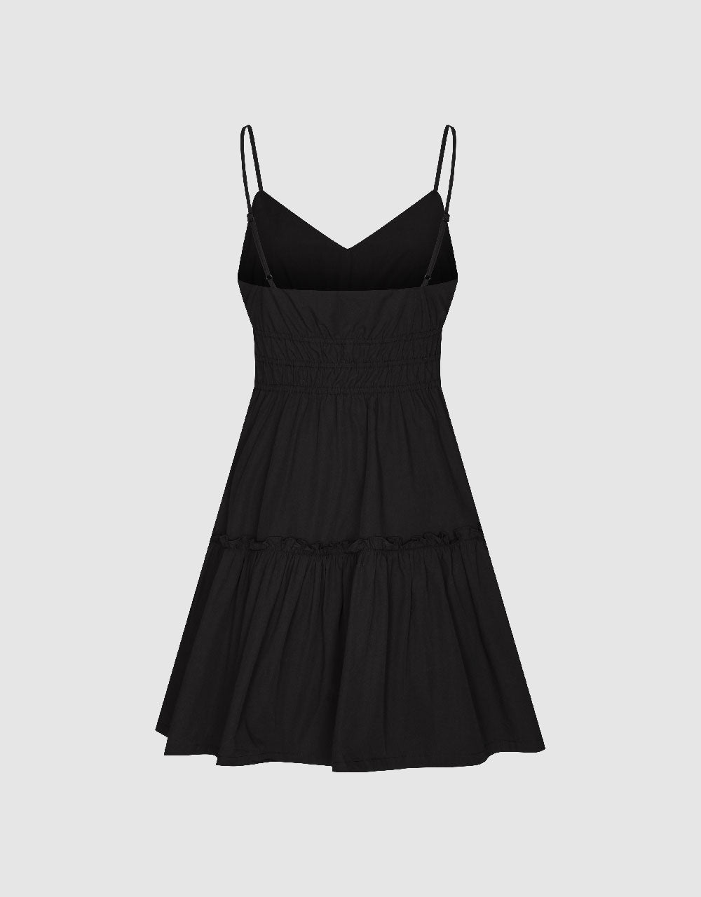 Elastic Waist V-Neck A-Line Cami Dress