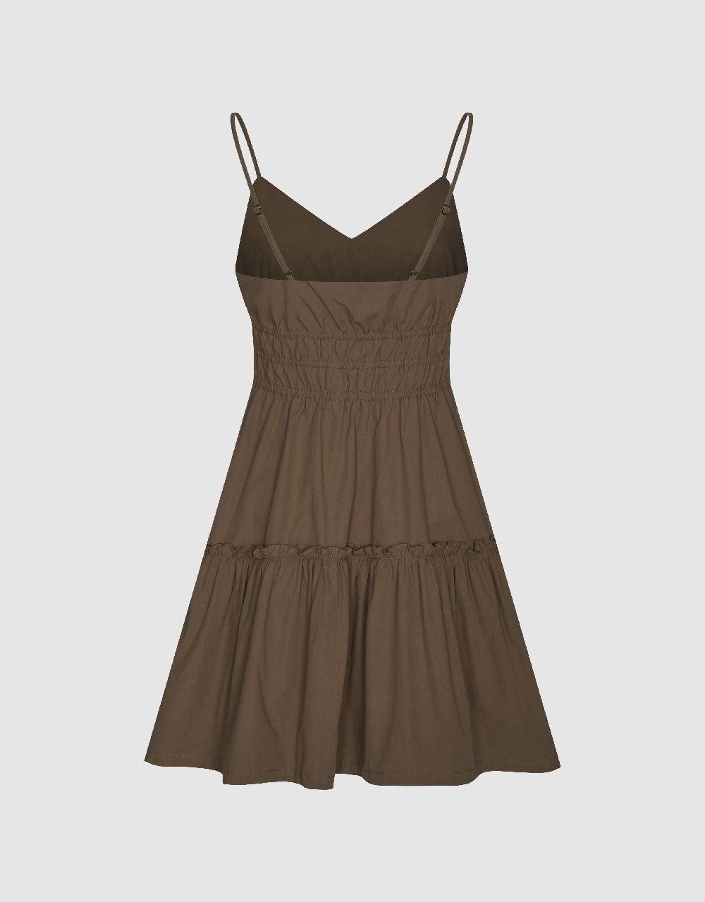 Elastic Waist V-Neck A-Line Cami Dress