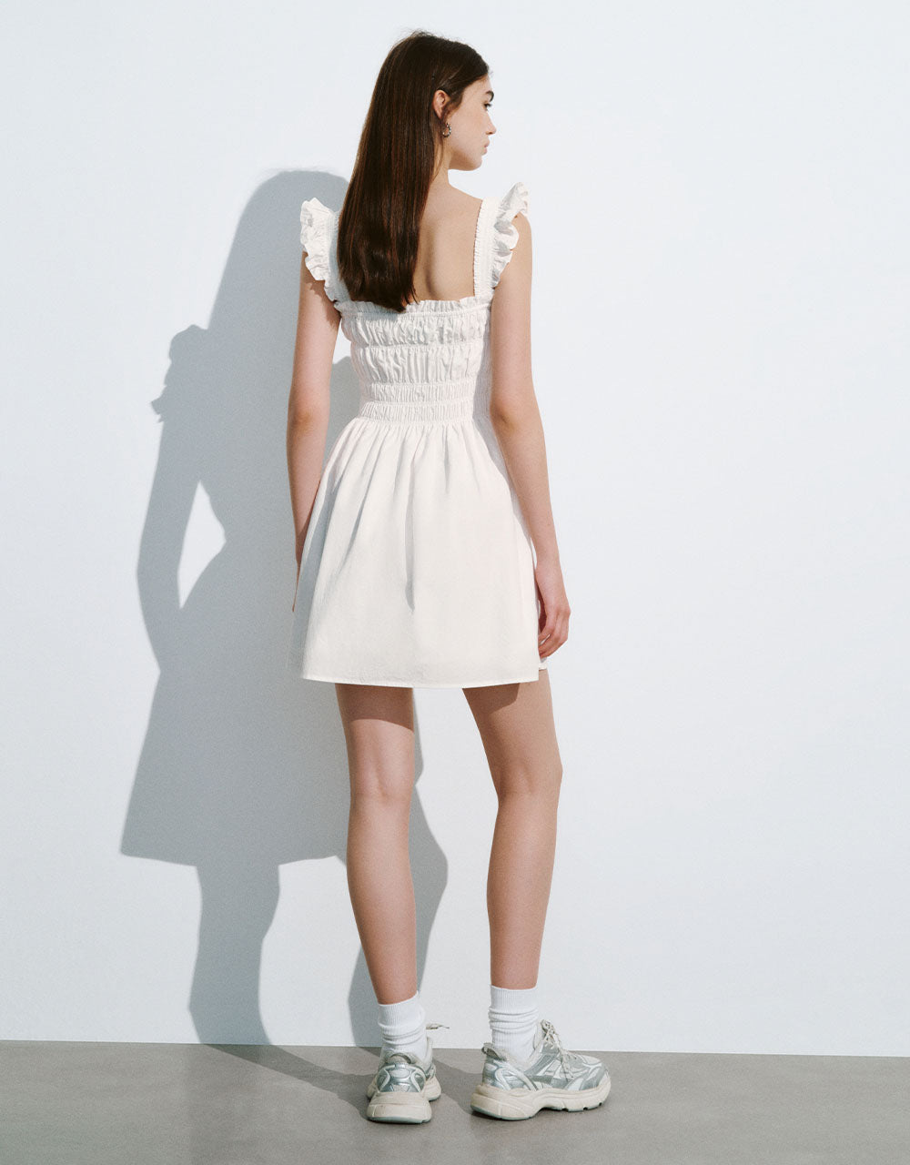 Sleeveless Square-cut Collar A-Line Dress